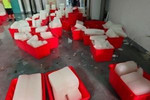 防暑！苏媒：淮安队、镇江队主场共准备105吨冰块+70个饮水点